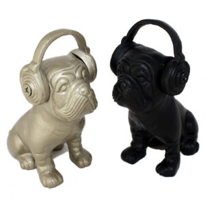 Assmann Deko Hund Gold Schwarz
